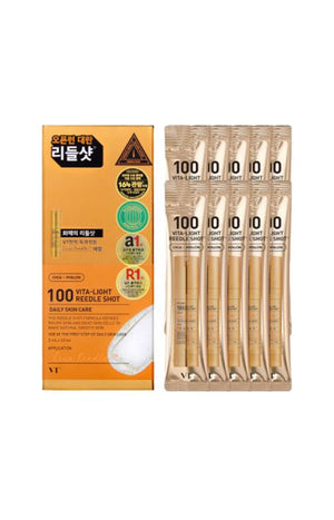 VT Cosmetics - Shots de sérum éclat - Vita-Light Reedle shot 100 - Peaux ternes - 10 x 2 ml