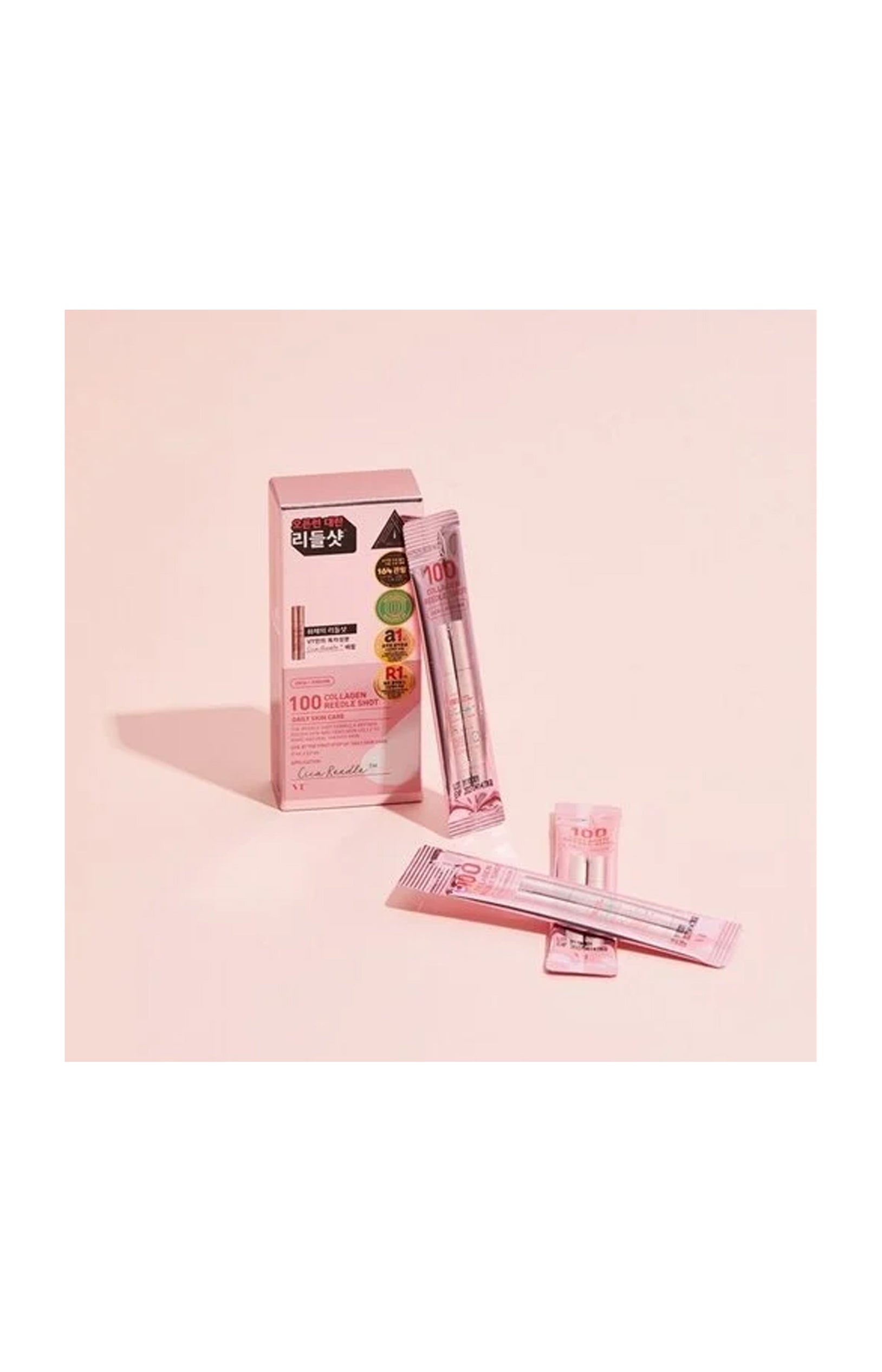 VT Cosmetics - Shots de sérum apaisant - Collagen Reedle shot 100 - Peaux sensibles - 10 x 2 ml