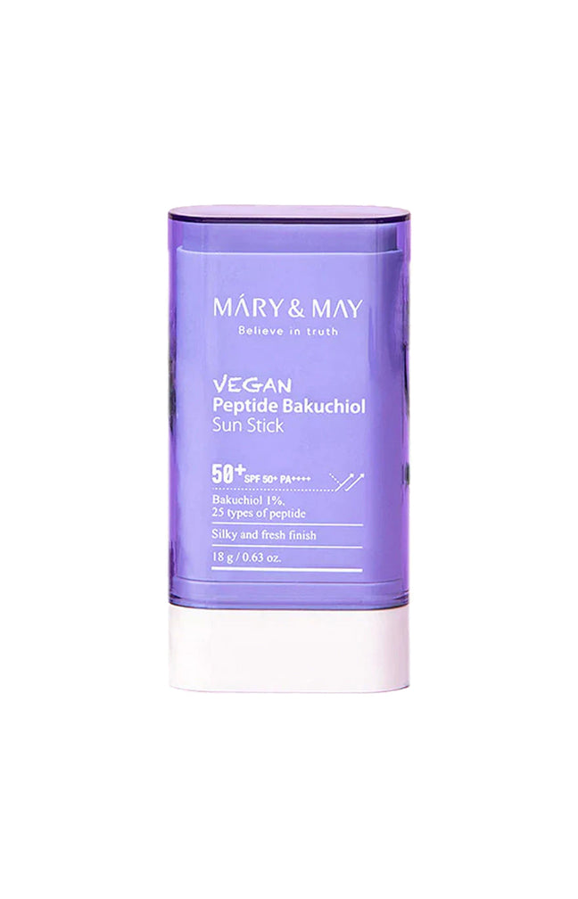 Mary & May - Stick solaire SPF50+ - Peptides & bakuchiol - Visage - 18 g