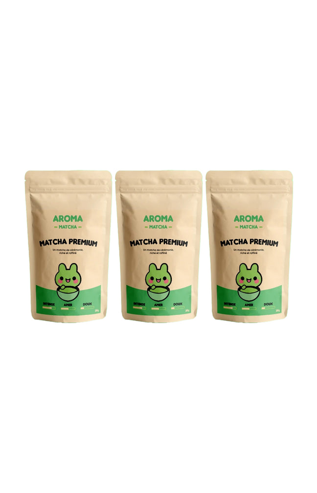 Pack matcha premium bio - 3 x 100 g