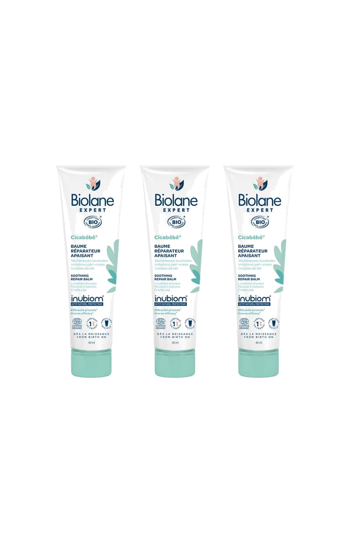 Baume réparateur apaisant bio - Cica bébé - 3 x 40 ml