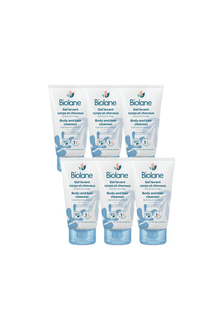 Gels lavants corps & cheveux - Format voyage - 6 x 50 ml