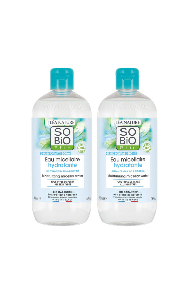 Eaux micellaires hydratante bio - Aloe vera - Visage - 2 x 500 ml