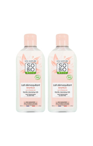 Laits démaquillants soyeux bio - Lait d'ânesse - 2 x 200 ml