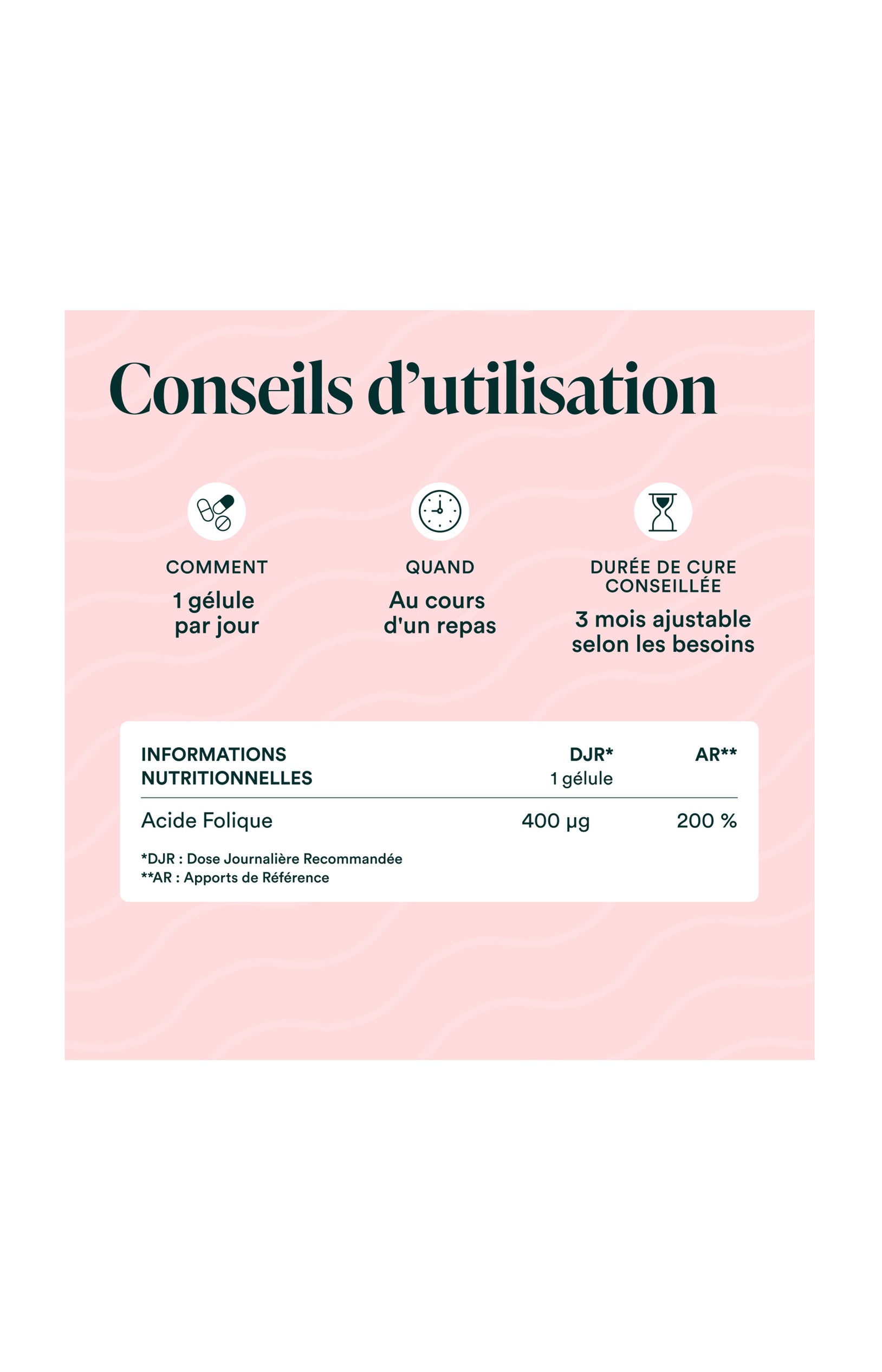 Acide Folique - Grossesse & énergie - 3 mois