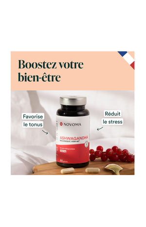 Ashwagandha Bio KSM-66® - Revitalisant & relaxant - 1 mois