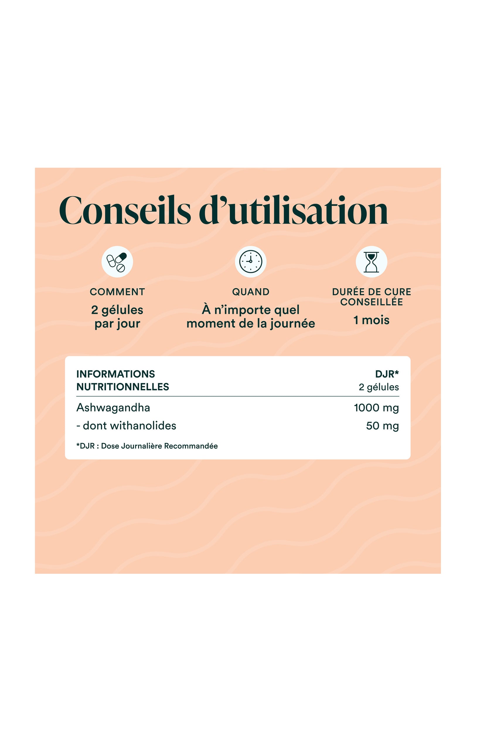 Ashwagandha Bio KSM-66® - Revitalisant & relaxant - 1 mois