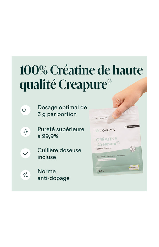 Créatine Creapure® - Sport - Saveur nature - 180 g