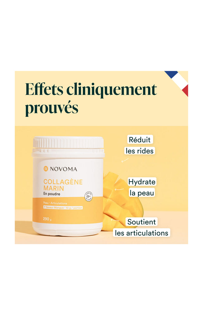 Collagène Marin - Peau & articulations - Saveur mangue - 3 x 28 jours