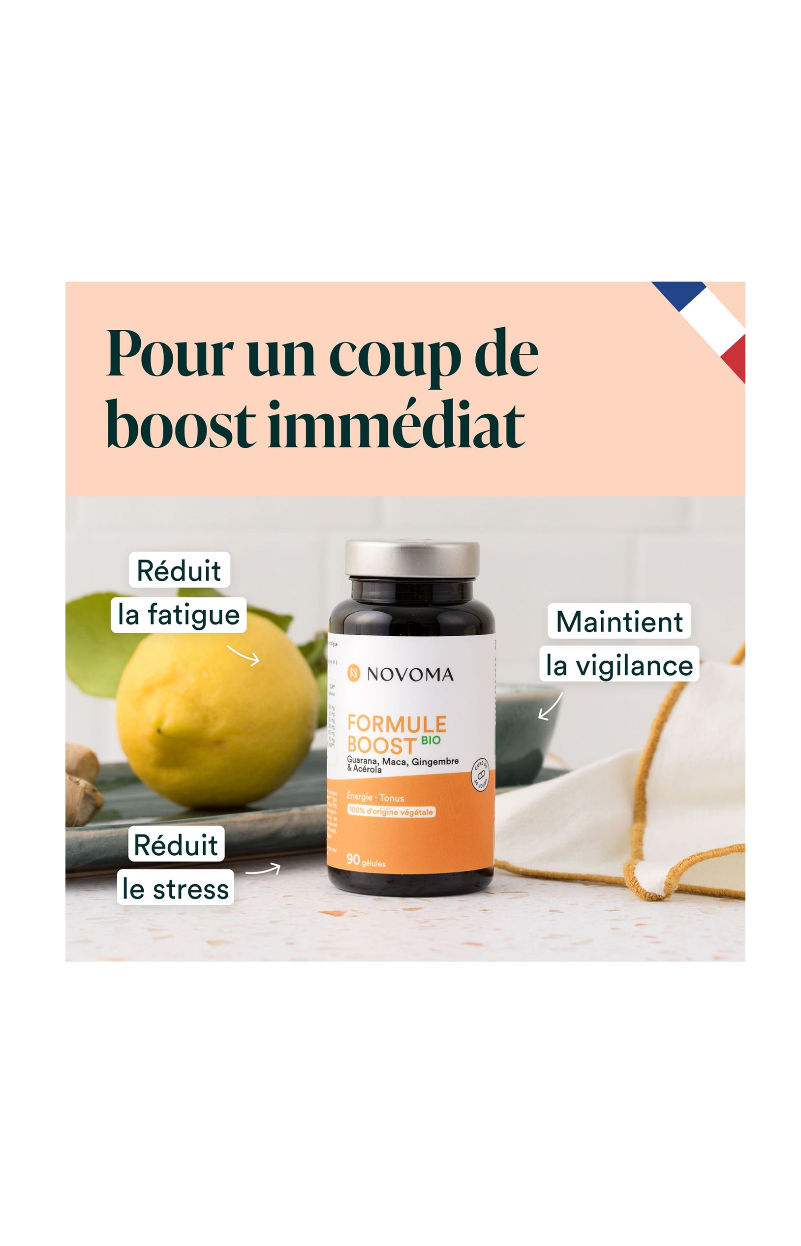 Formule Boost Bio - Guarana & maca - 1 mois