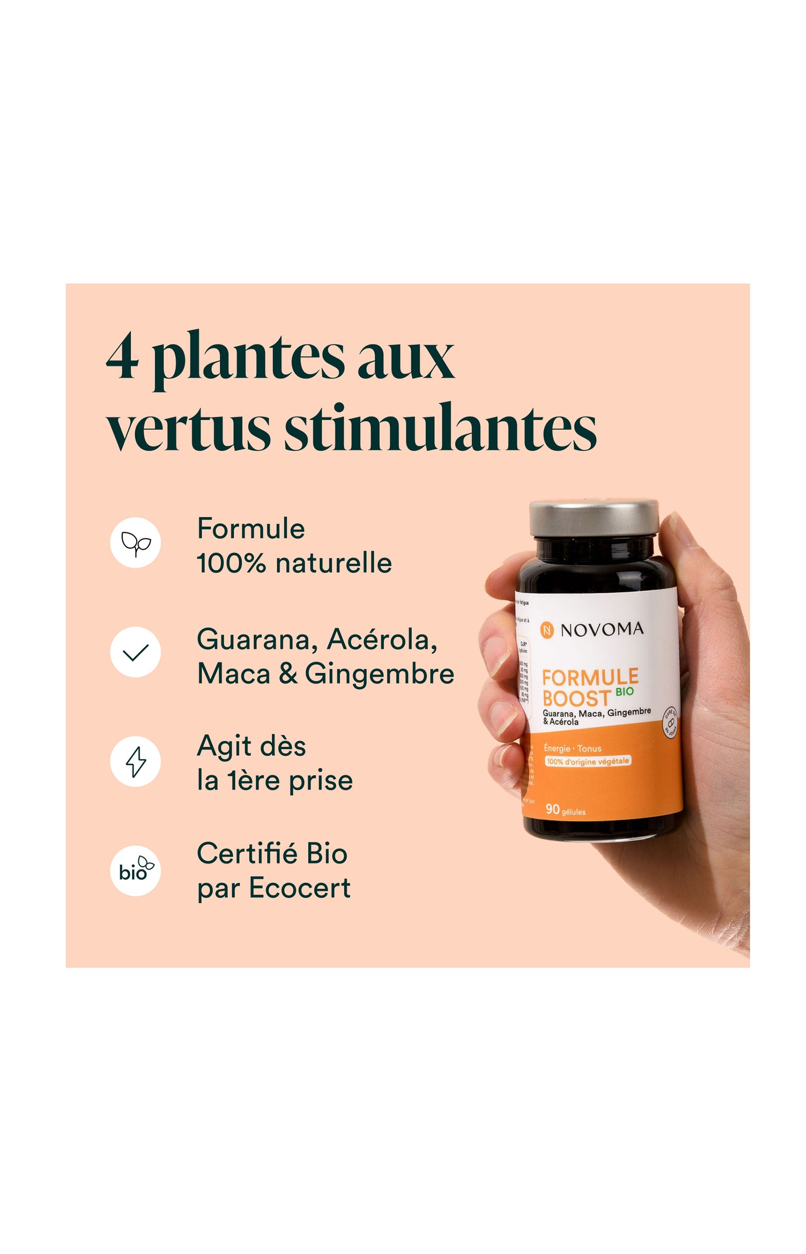 Formule Boost Bio - Guarana & maca - 1 mois