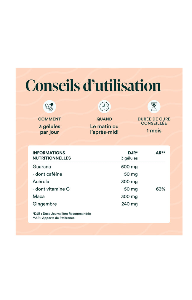 Formule Boost Bio - Guarana & maca - 1 mois