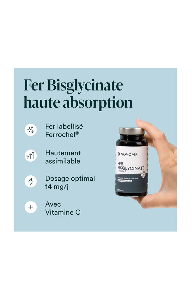 Fer Bisglycinate - Immunité a énergie - 3 mois