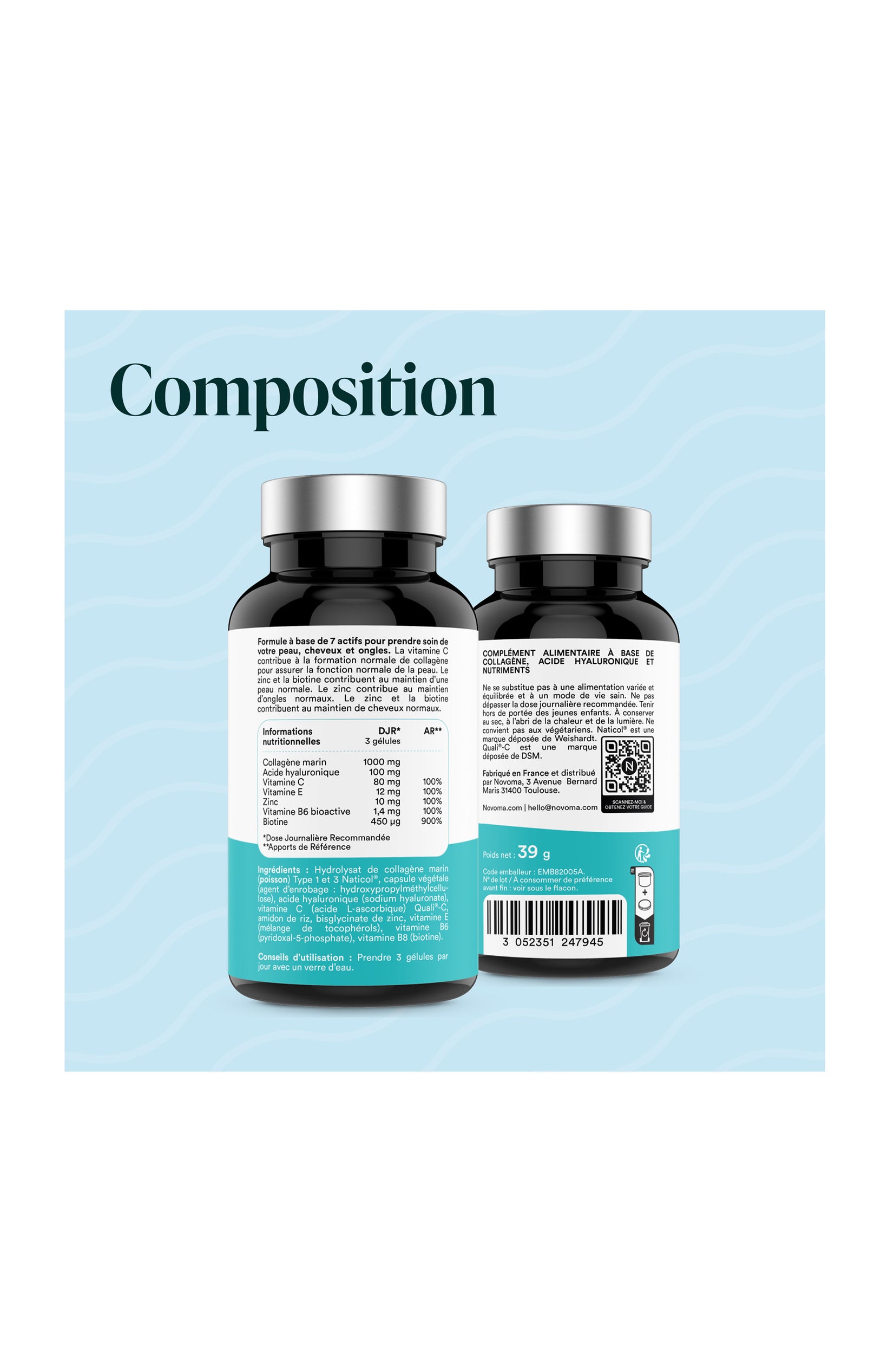 Collagène Marin - Peau, cheveux & ongles - 1 mois