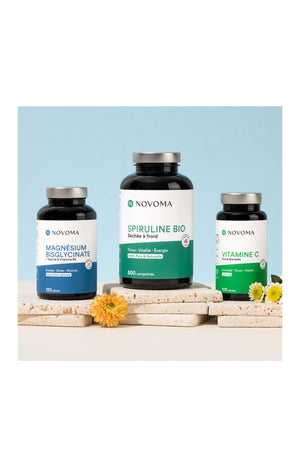 Pack Vitalité - Magnésium, spiruline bio & vitamine C