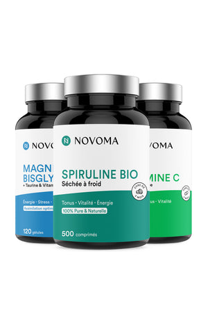 Pack Vitalité - Magnésium, spiruline bio & vitamine C