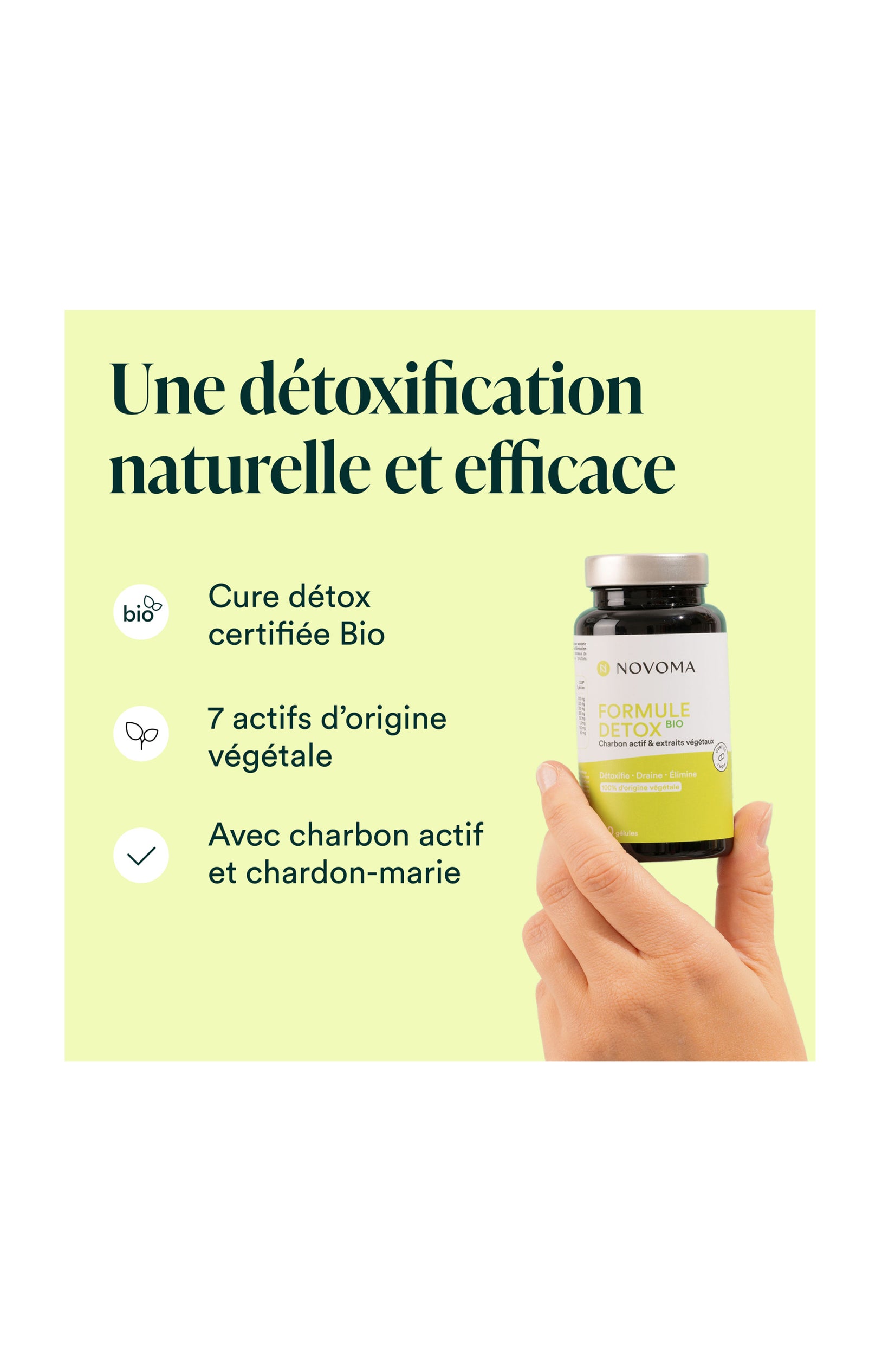 Formule Détox Bio - Charbon actif - 1 mois