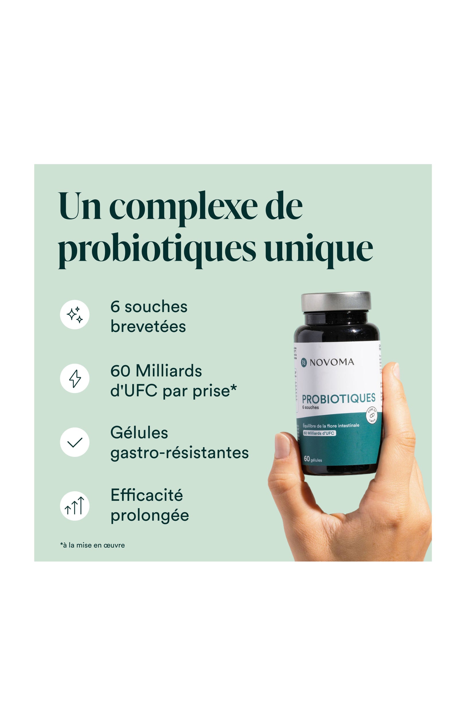 Probiotiques - Equilibre flore intestinale - 1 mois