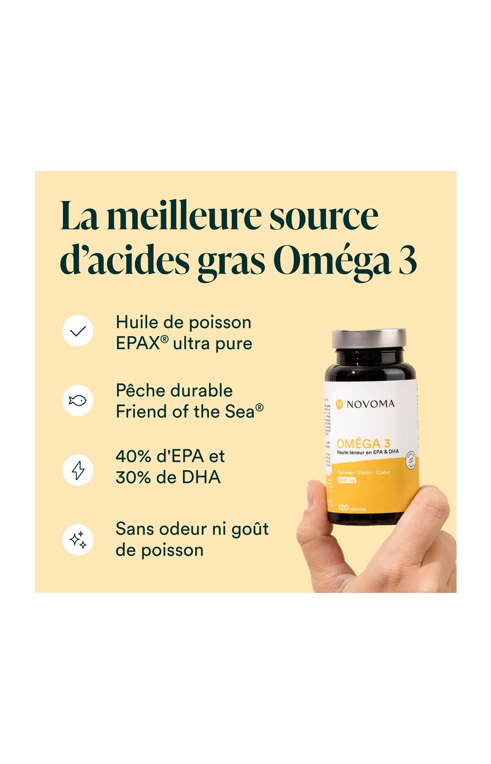Oméga 3 Epax® - Cerveau, vision & cœur - 1 mois