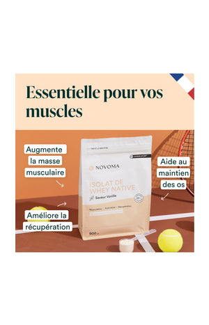 Isolat de Whey Native - Sport - Saveur vanille - 3 x 900 g