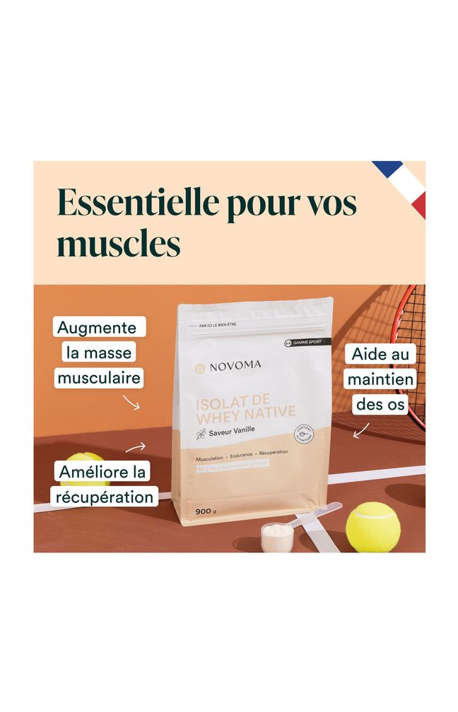 Isolat de Whey Native - Sport - Saveur vanille - 3 x 900 g