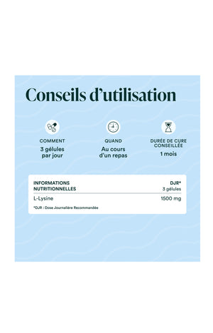 L-Lysine - Acide aminé - 1 mois