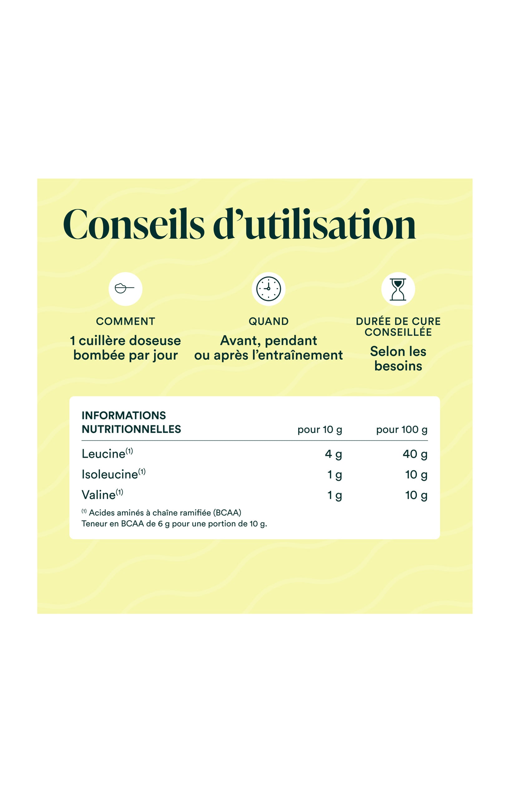 BCAA 4.1.1 en poudre - Sport - Saveur citron - 300 g