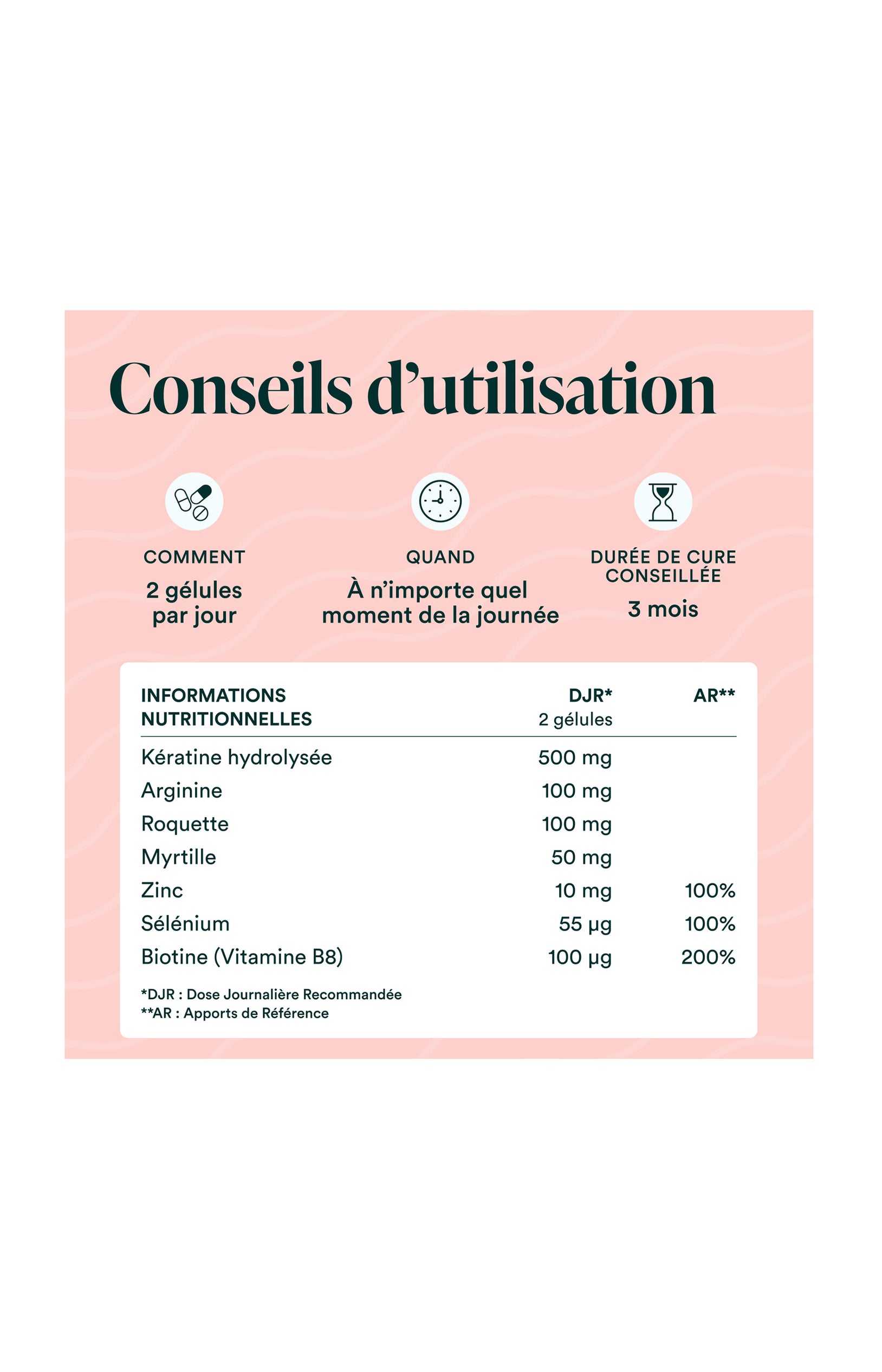 Formule Cheveux - Kératine & biotine - 1 mois