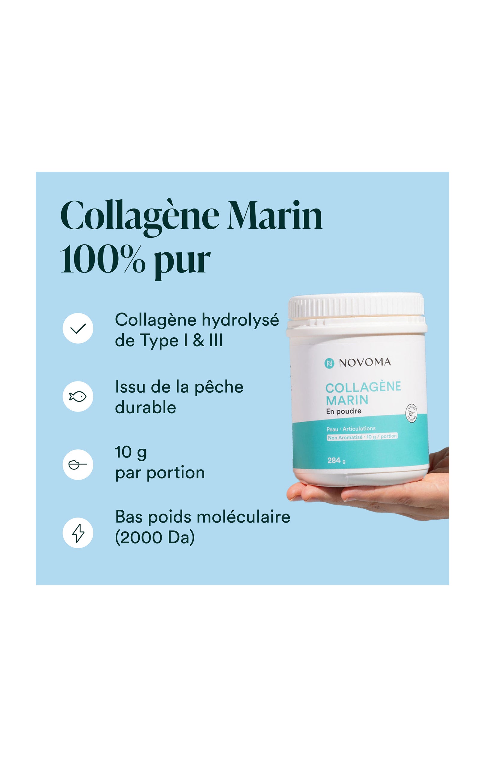 Collagène Marin - Peau & articulations - Saveur nature - 3 x 28 jours