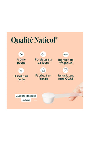 Collagène Marin - Peau & articulations - Saveur pêche - 3 x 28 jours