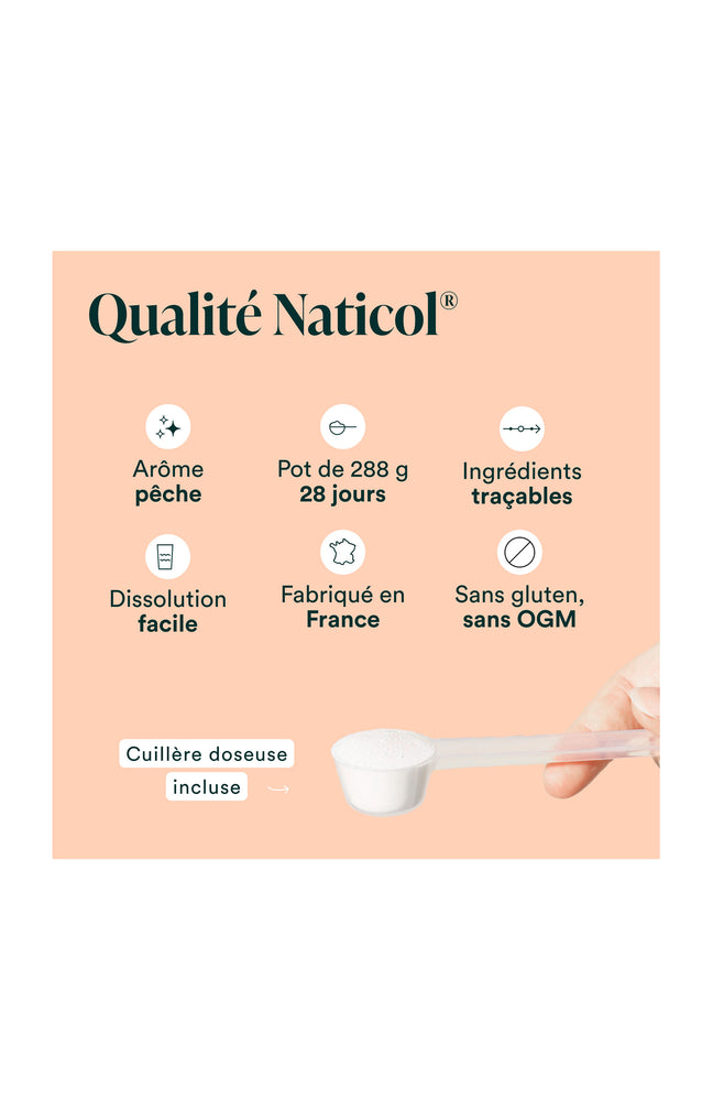 Collagène Marin - Peau & articulations - Saveur pêche - 3 x 28 jours