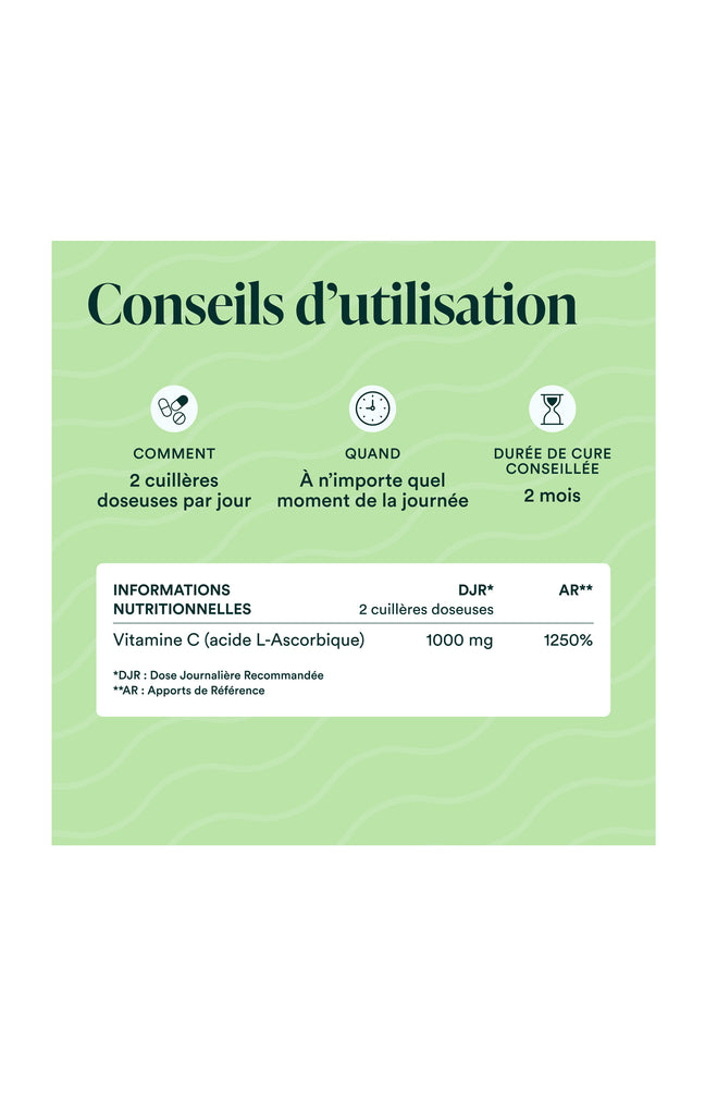 Vitamine C en poudre - Immunité & tonus - 1 kg