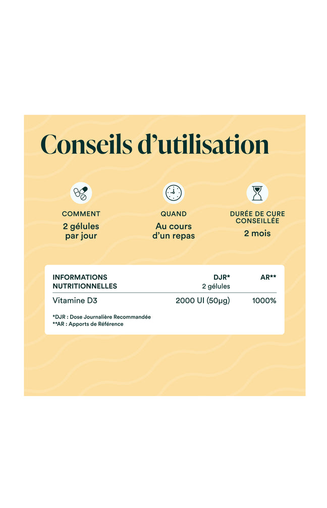 Vitamine D3 - Os & muscles - 2 mois