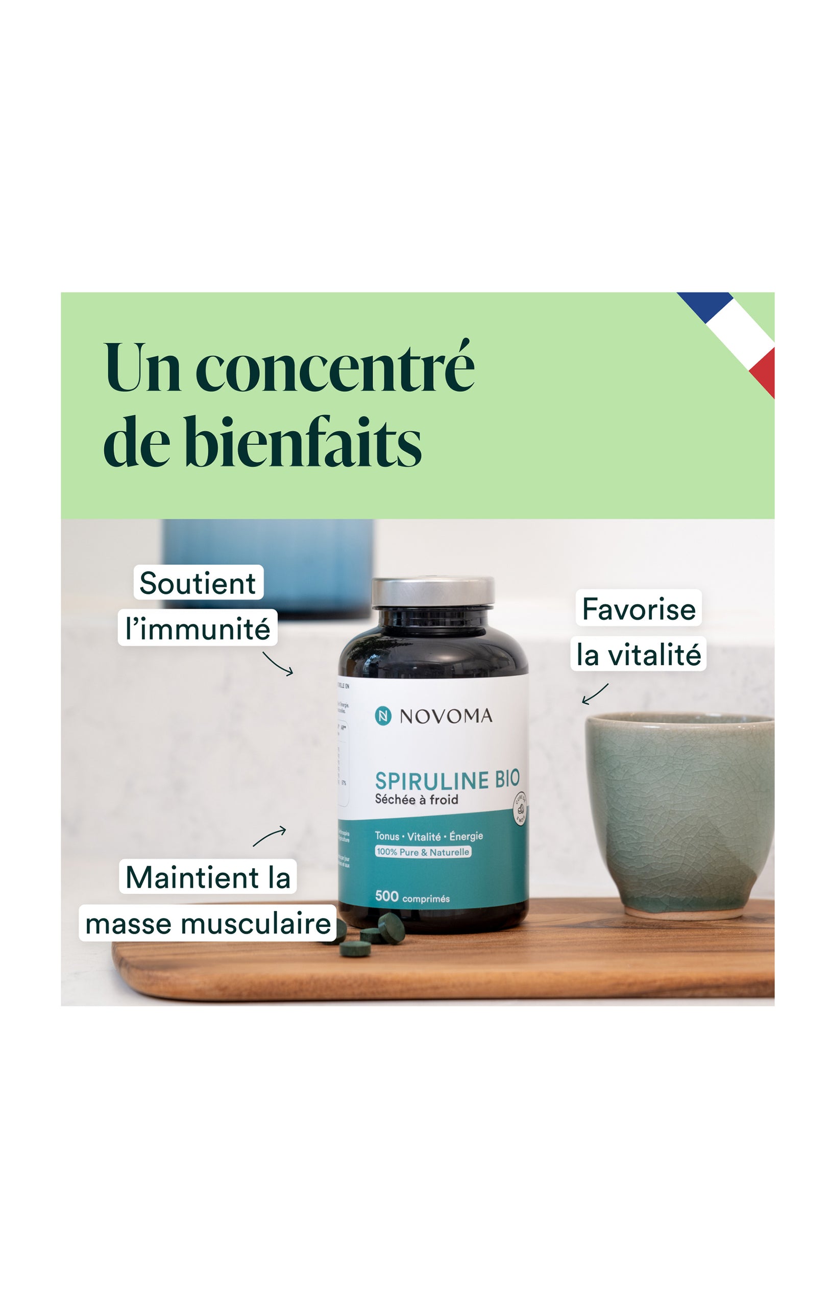 Spiruline Bio - Tonus & vitalité - 3 mois