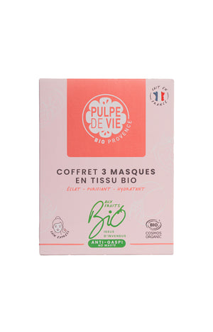 Masque tissu bio - Visage - 3 produits