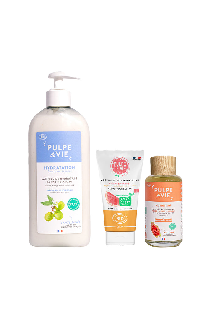 Routine soins - Visage & corps - 3 produits