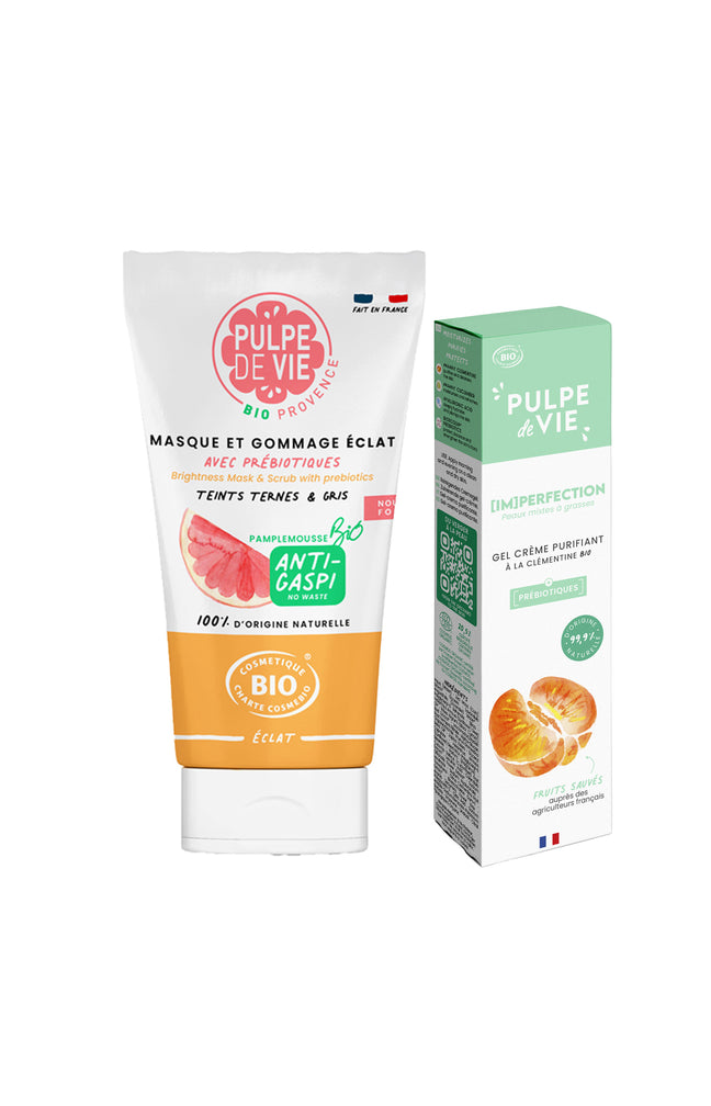 Soin hydratant & gommage bio - Visage - 2 produits