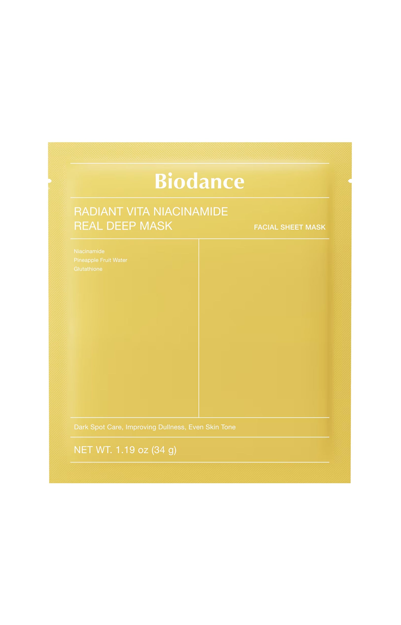 Biodance - Masque illuminateur & unifiant - Niacinamide & glutathion - 4 unités