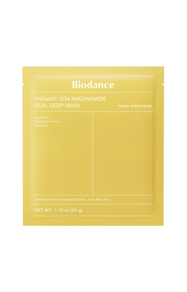 Biodance - Masque illuminateur & unifiant - Niacinamide & glutathion - 4 unités