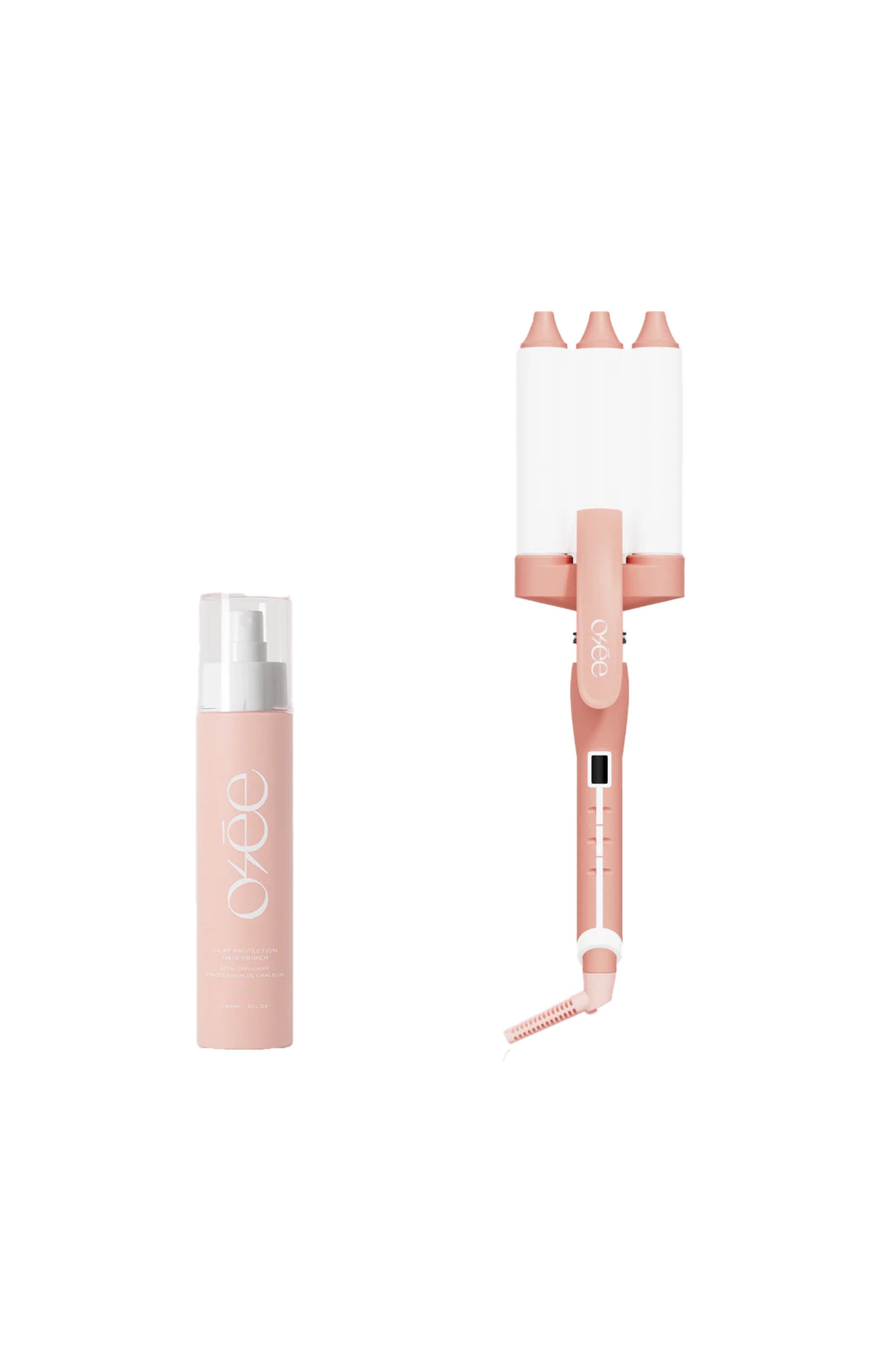 Fer à onduler triple baril & spray protecteur de chaleur