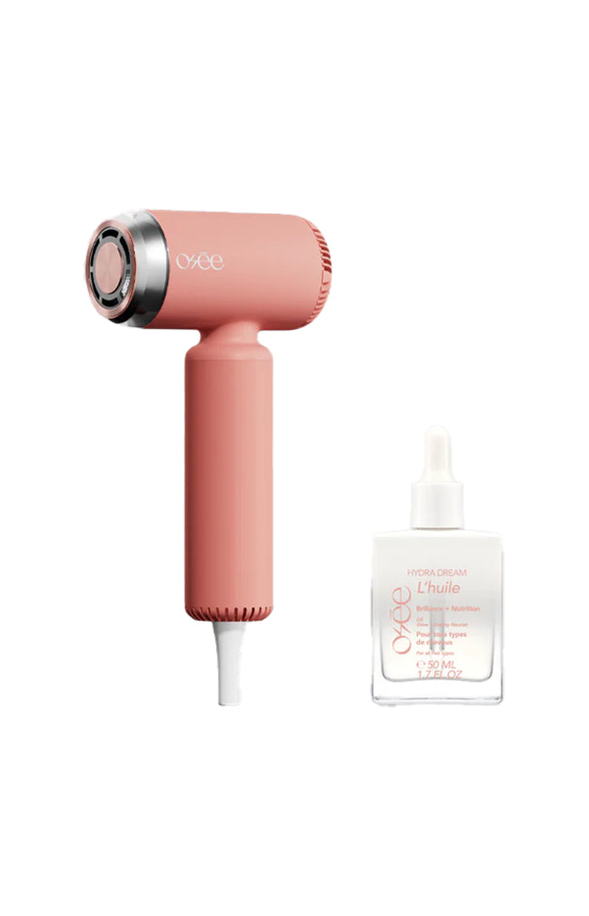 Sèche-cheveux & huile capillaire