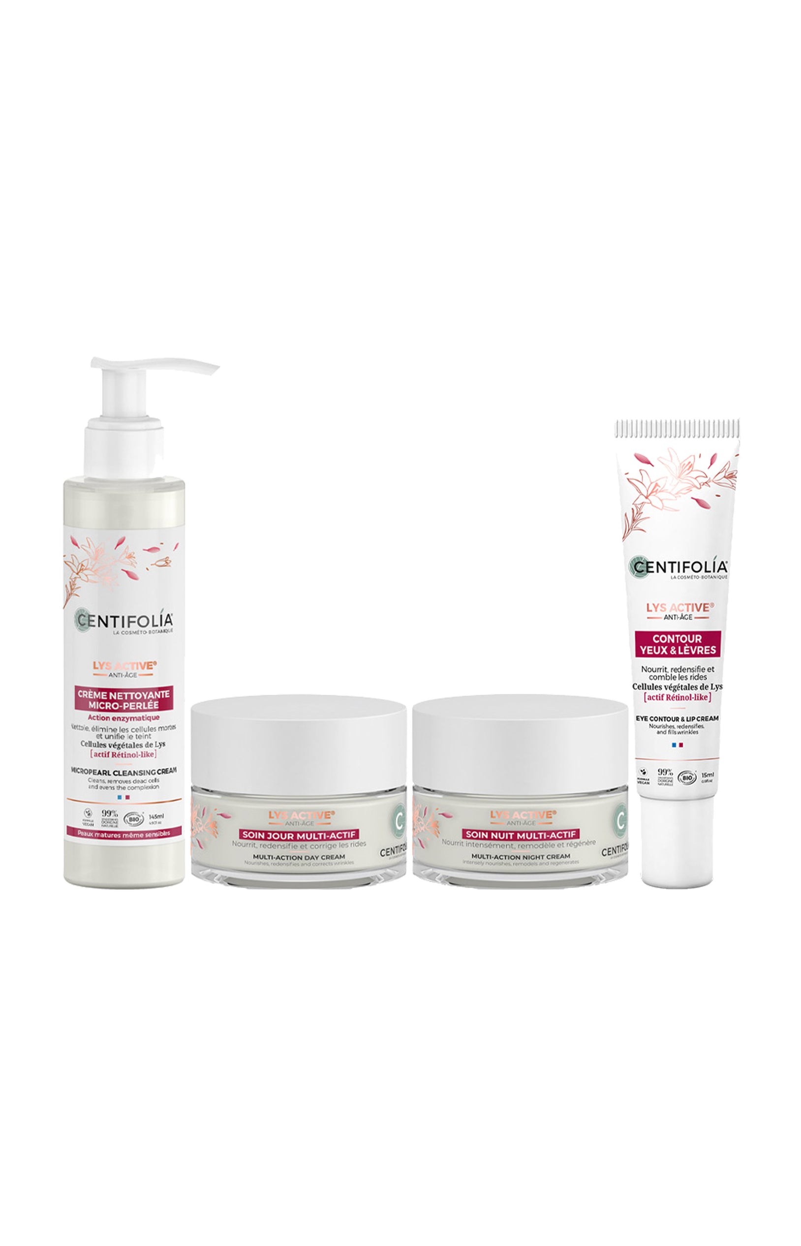 Routine anti-âge jour & nuit bio - Lys active - Visage - 4 produits