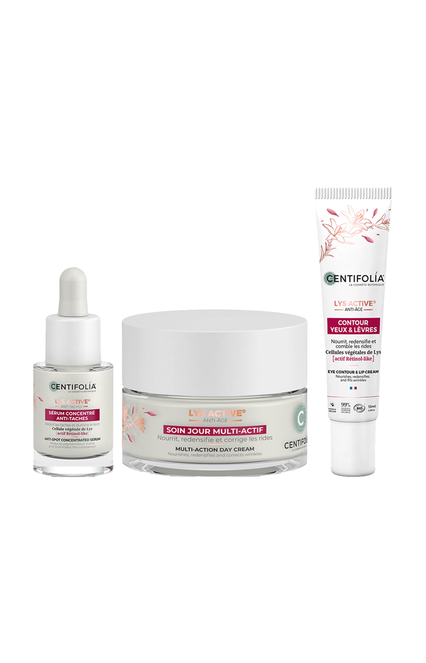 Routine anti-âge jour bio - Lys active - Visage - 3 produits