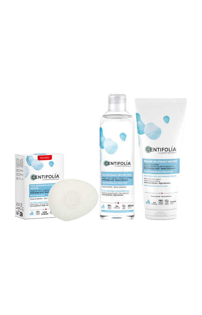 Routine nettoyante & nourrissante bio - Peaux sensibles - Corps - 3 produits