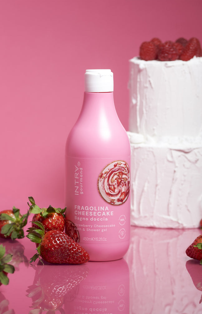 Gel douche doux - Cheesecake fraise - 450 ml
