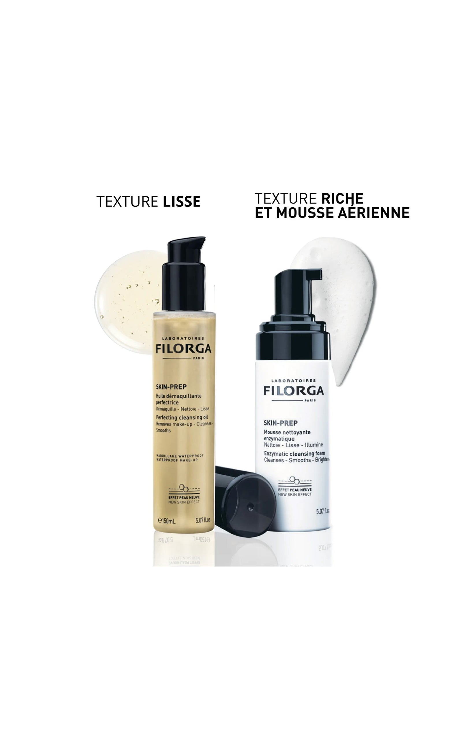 Huile démaquillante & mousse nettoyante - Skin Prep - 2 produits