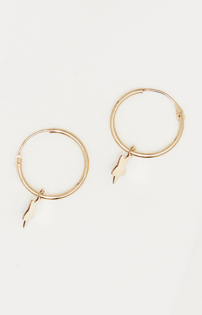 Boucle d'oreilles Etoile - Or Jaune 375/1000