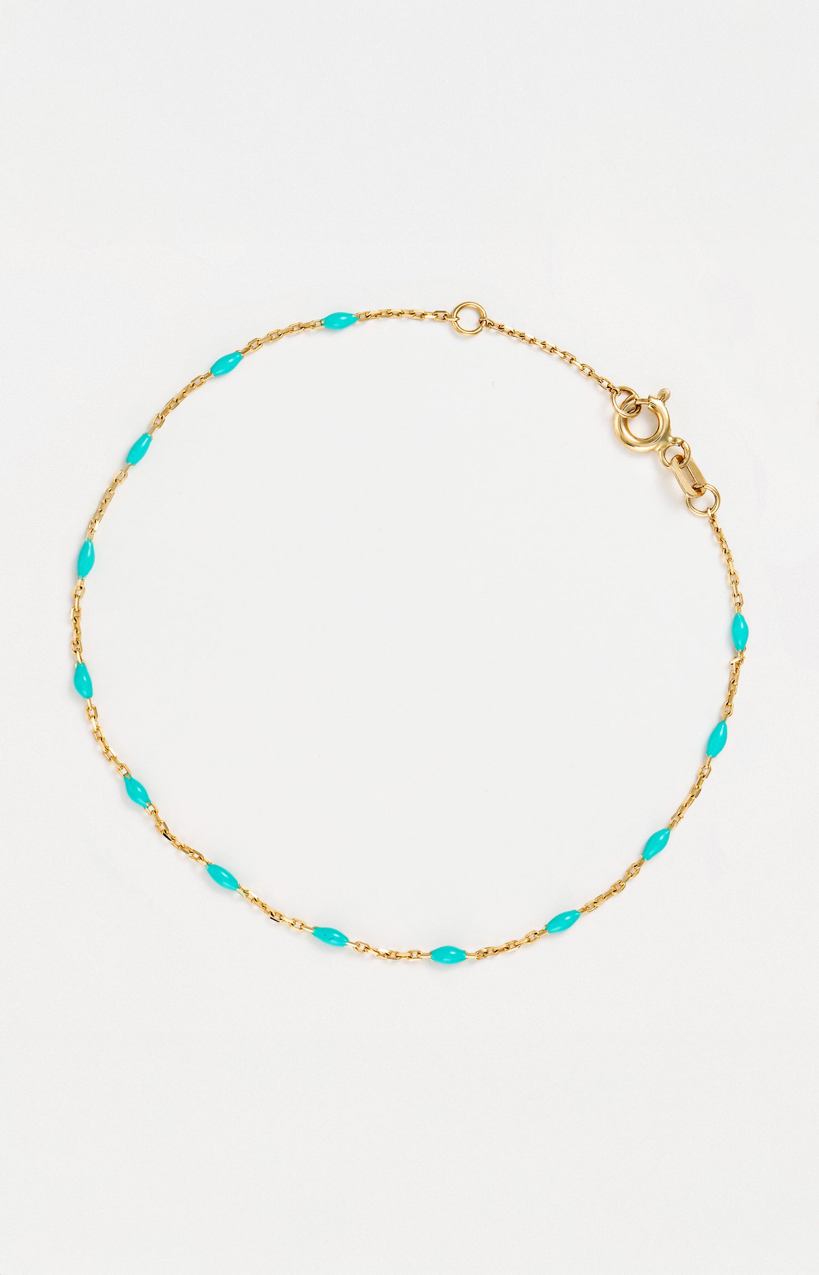 Bracelet Email Vert - Or jaune 375/1000