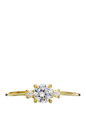 Bague Intuition - Or Jaune 375/1000 & Zirconium