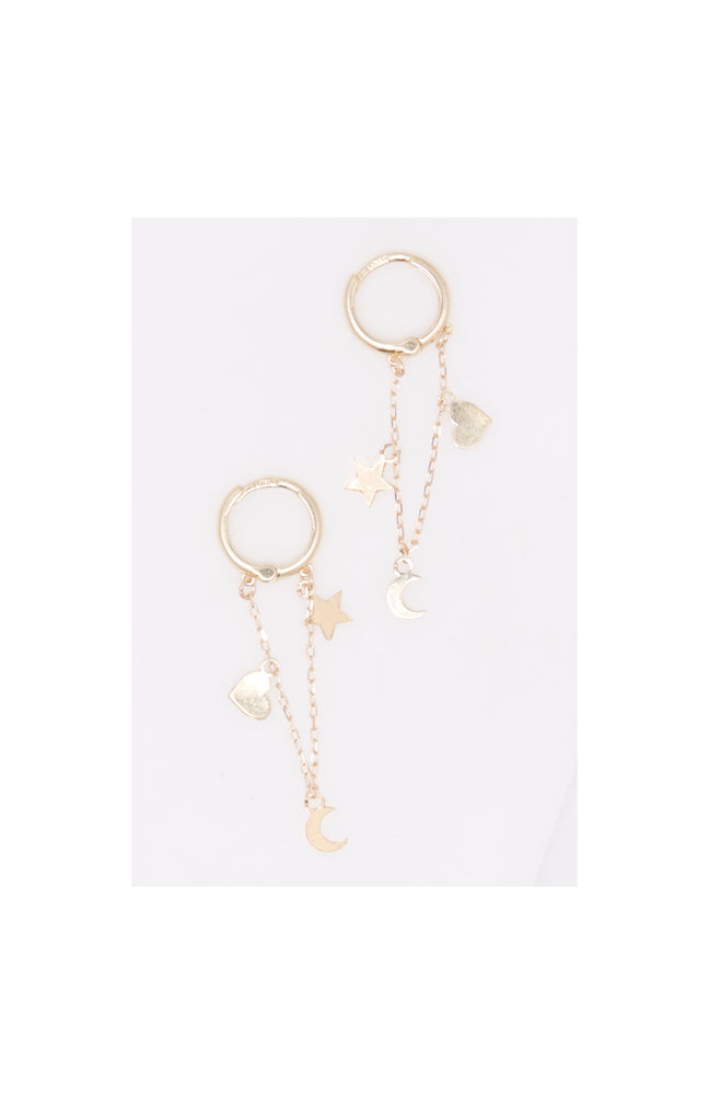 Boucles d'oreilles Love - Or jaune 375/1000